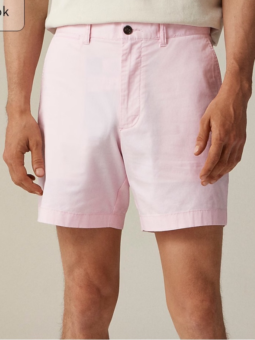 J crew bayside pink 7" Portsider stretch chino short